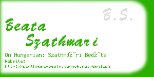 beata szathmari business card